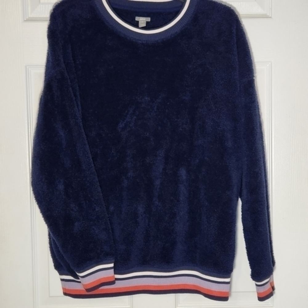 Super Plush Aerie Crew Neck Sweatshirt‎ M Navy Blue Cuddly Comfy Cozy Warm Crew